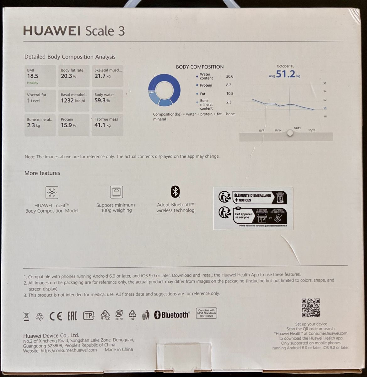 Huawei Pèse-personnes: HUAWEI Scale 3 Körperanalysewaage Bluetooth NEU – D'occasion à Oftringen par westman 1