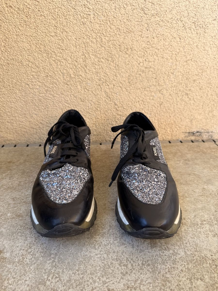 Karl Lagerfeld Scarpe da donna: Karl Lagerfeld Turnschuhe Glitzer Grösse 41 – Usato da Dornach venduto da val_y2ws 1