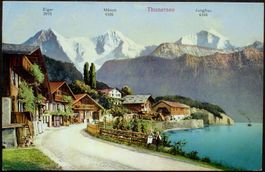 THUNERSEE Eiger Mönch Jungfrau - Kinder am Strassenrand