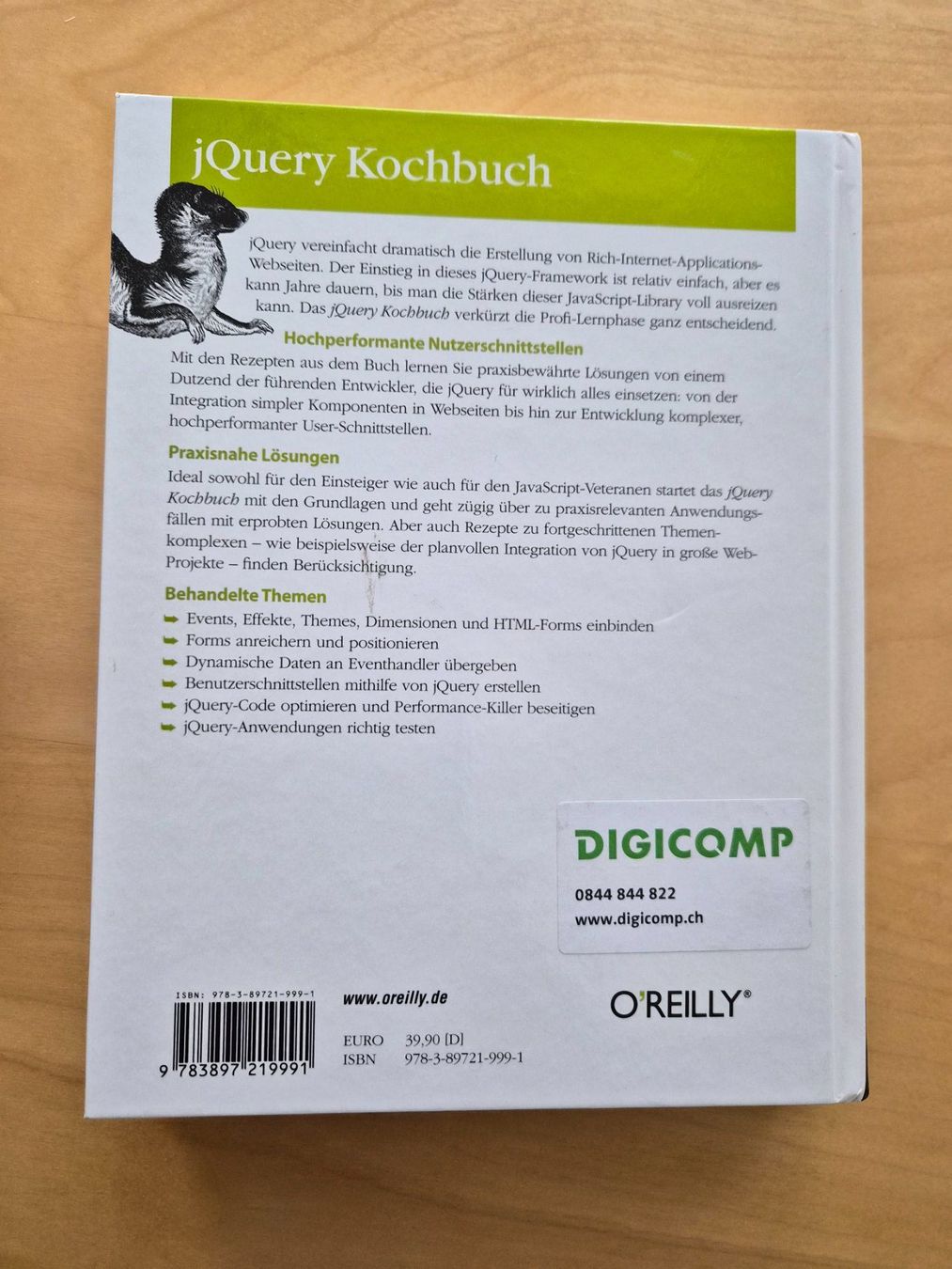 Libri: jQuery Kochbuch  (von jQuery Community Experts O'Reilly) – Usato da Alpnach Dorf venduto da findelmundo 1