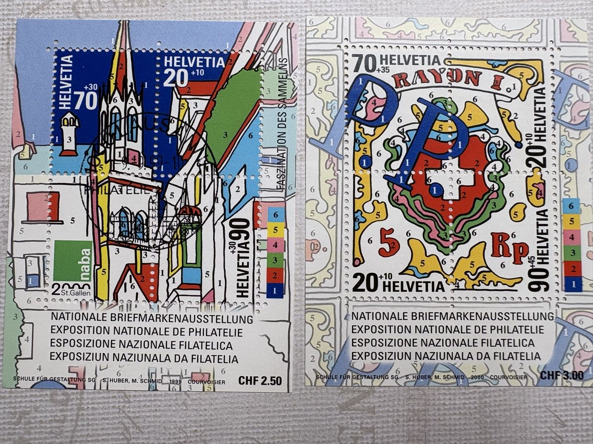 Tutti i francobolli: 2 x Block Naba St Gallen 2000 – Usato da Zweisimmen venduto da Domii