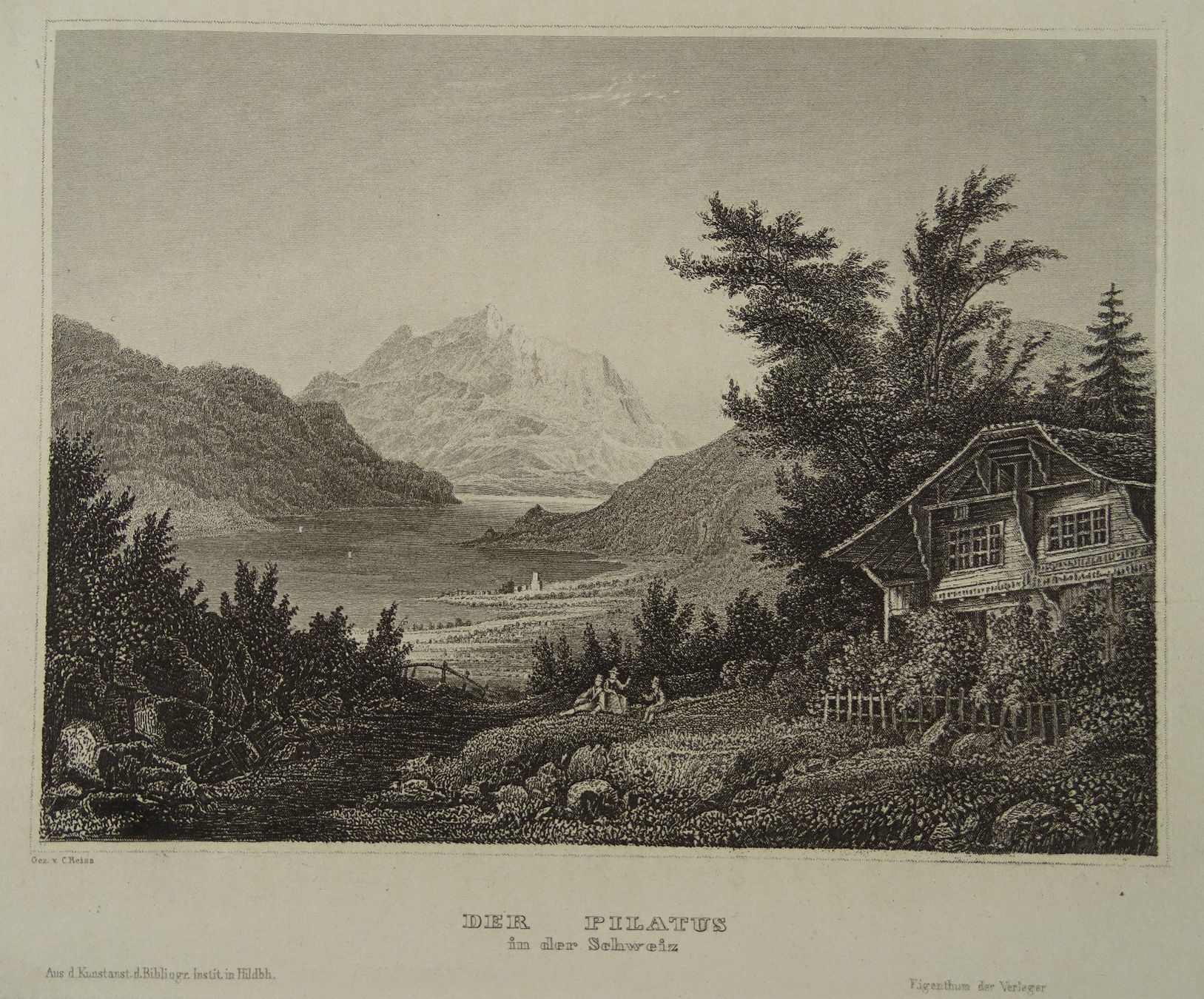 Incisioni: PILATUS, STAHLSTICH UM 1850 – Usato da Grüningen venduto da Kartensammler 1