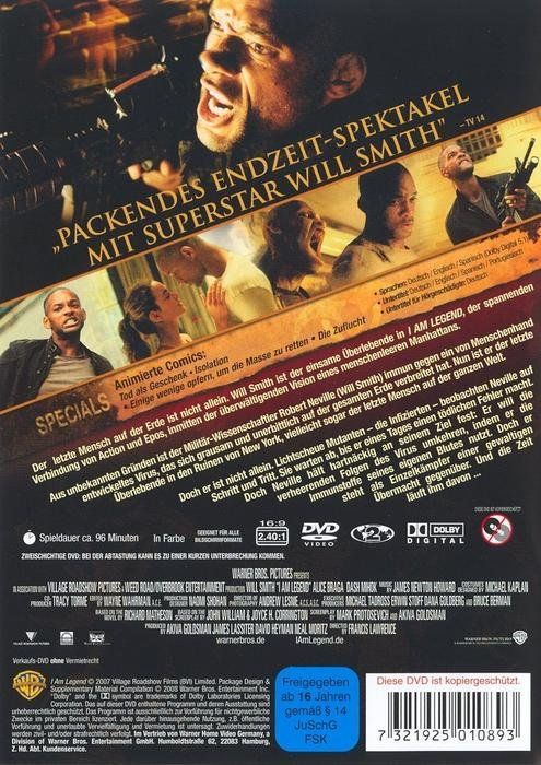 Alle DVDs: I am Legend (Will Smith) – Neu (gemäss Beschreibung) aus Volketswil von Fraese1 1