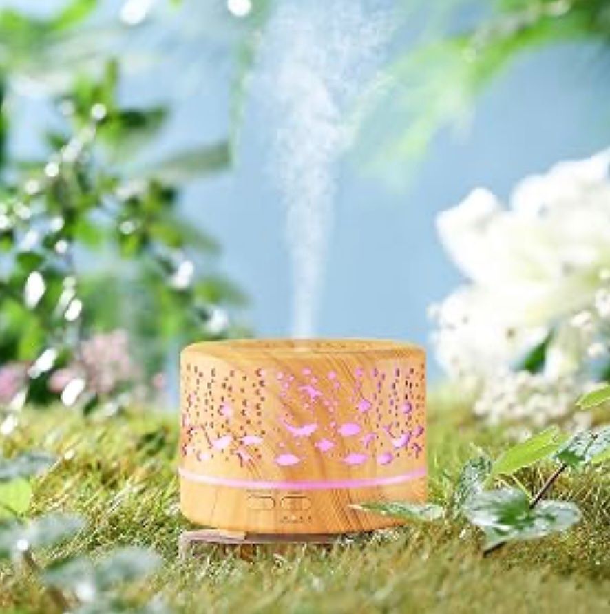 Duftöldiffusoren: Aroma Diffuser 700ml mit Timer, Holzoptik braun – Neu und originalverpackt aus Basel von Seifehuesli 8