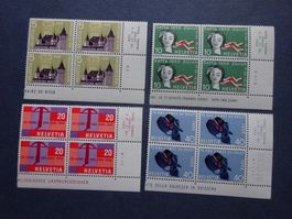 1958 Z-Nr. 334 - 337 4er Block postfrisch** SBK2026 20.00