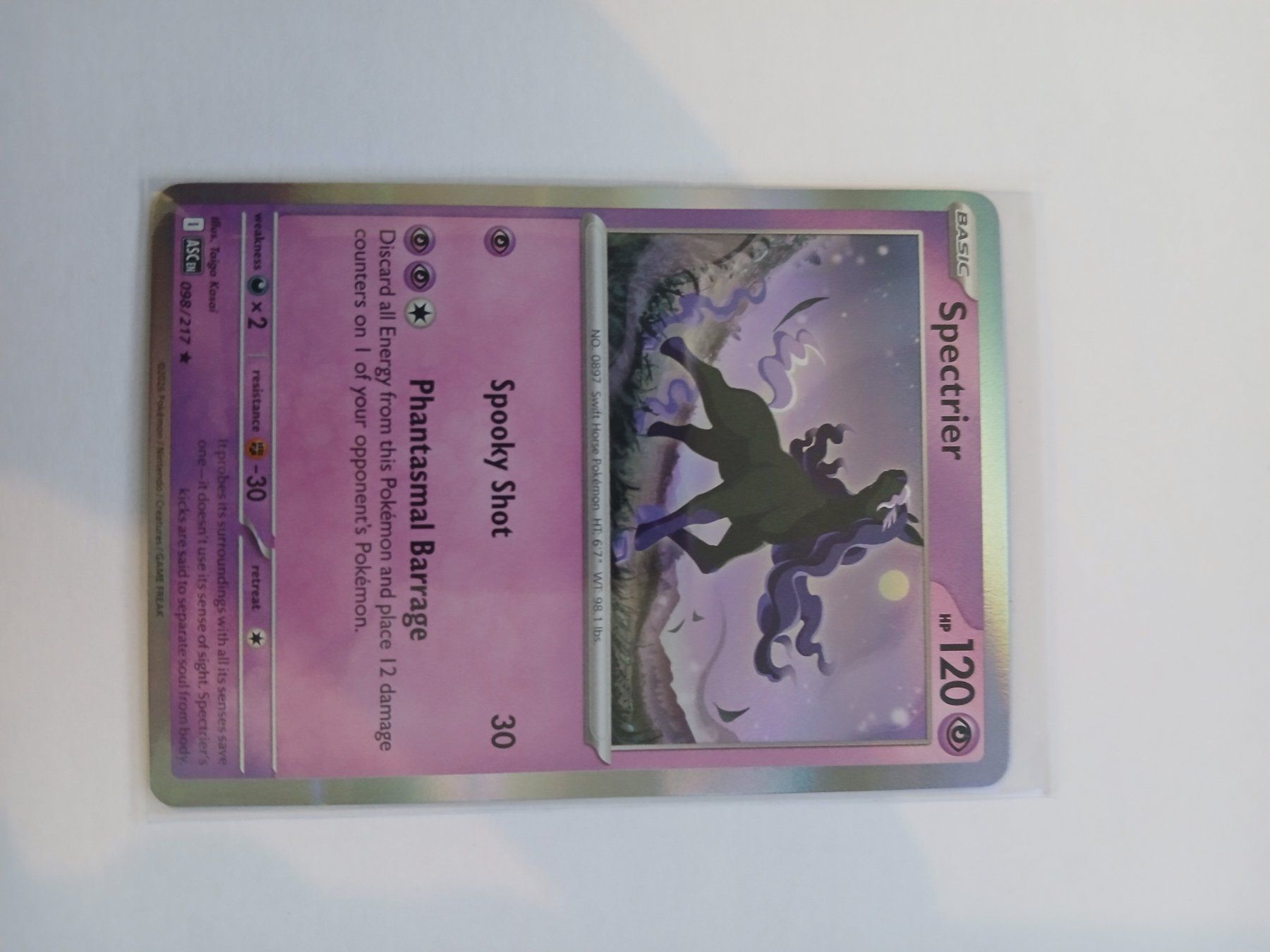 Pokémon Carte collezionabili: Spectrier #98 Holo Pokemon Ascended Heroes – Usato da Bülach venduto da PokeGoods.ch