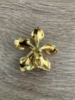 Broche Fleur Dorée Bijou Vintage 5 Petales or plaqué à 1CHF!