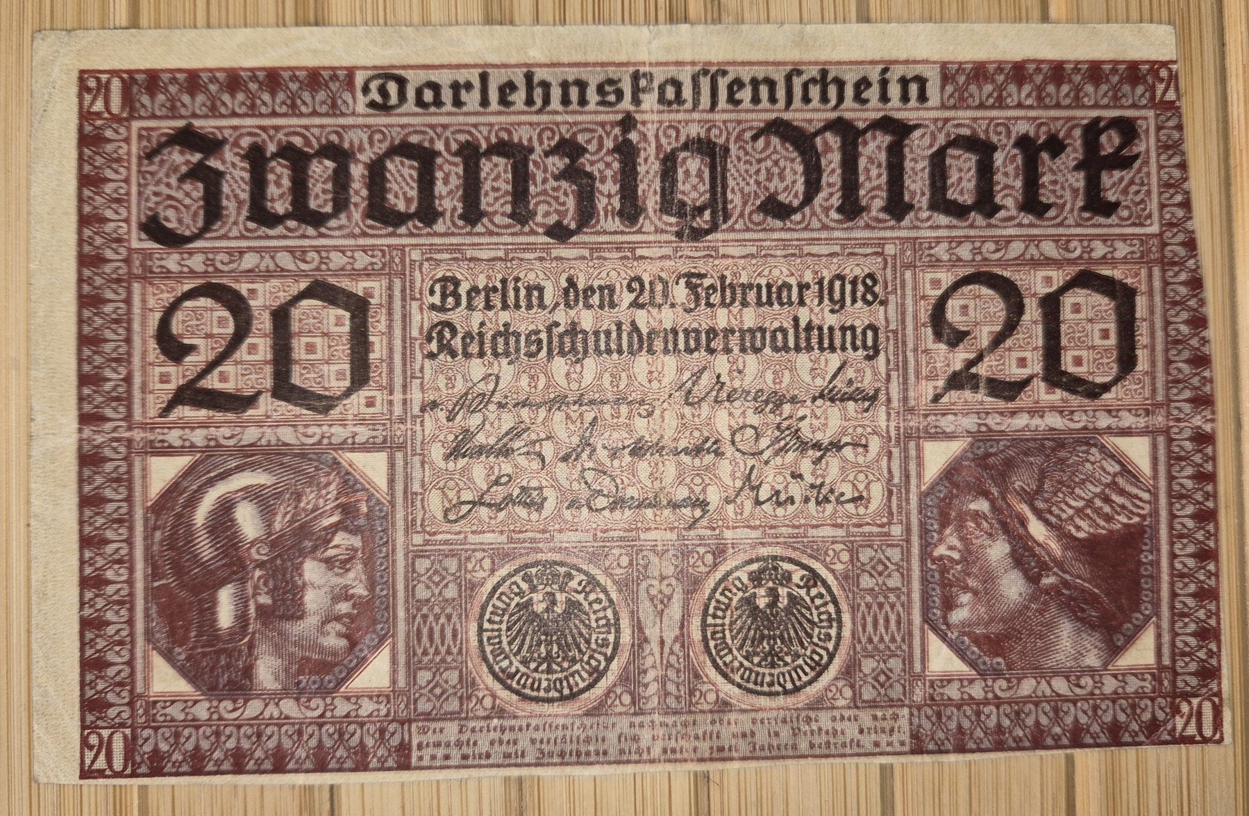 Banknoten: 4 seltene, deutsche Banknoten, antik – Gebraucht aus Basel von Kurioses 2