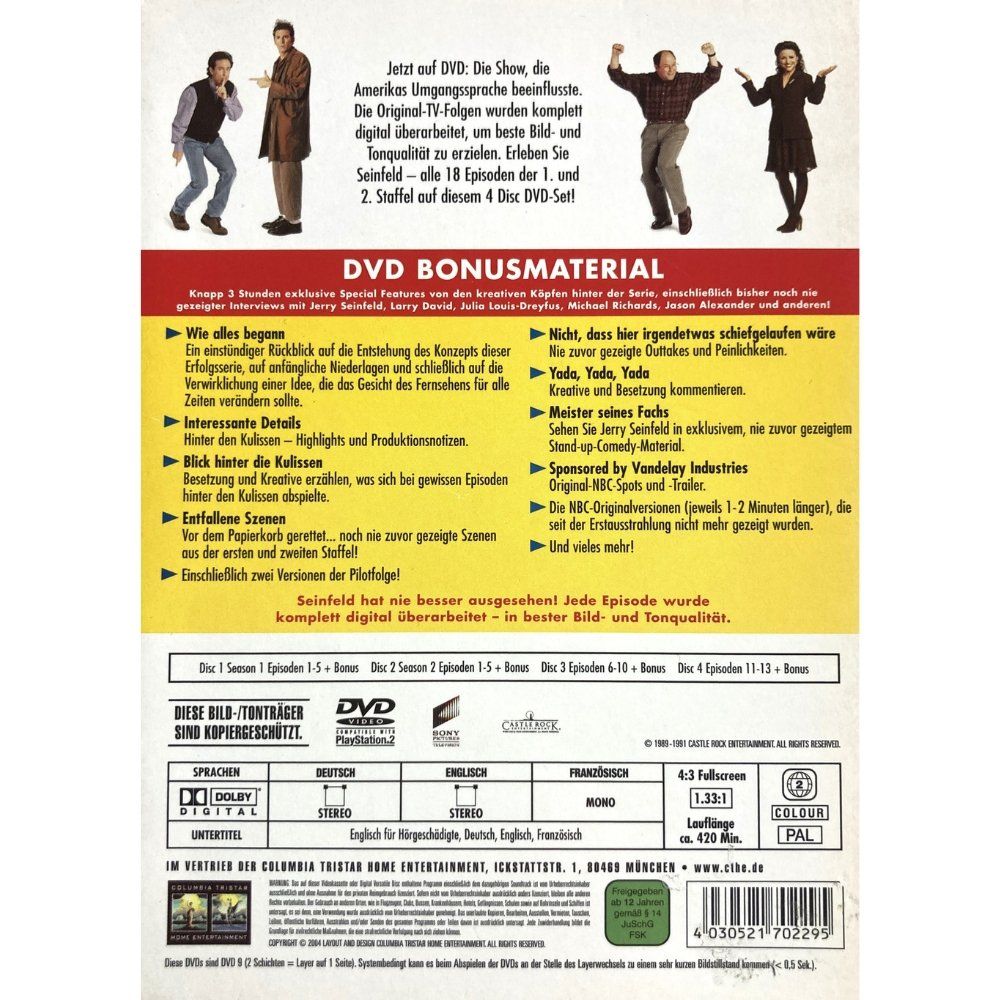Alle DVDs: Seinfeld - Staffel 1 & 2 - DVD – Gebraucht aus Jonschwil von Jomase 1