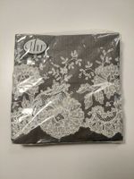 Neu! Serviette 19Stück, orig.VP, Lace-Motiv, sch/w, Twint:Ja