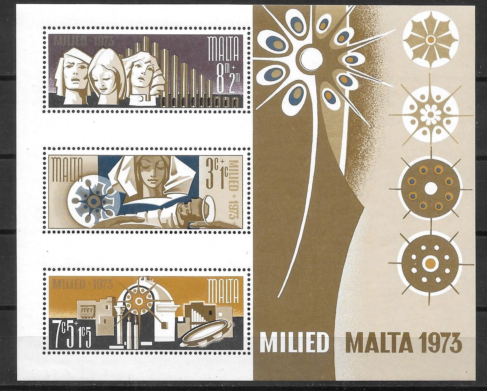 Tutti i francobolli: Malta Block 2 Weihnachten Engelsujet ** 9.12.1973 – Nuovo (secondo la descrizione) da Olten venduto da clotaldi
