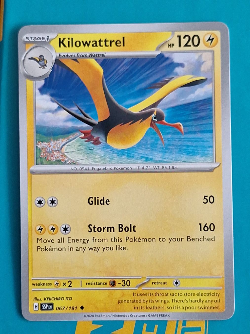 Pokémon Carte collezionabili: Kilowattrel - Pokemon Surging Sparks – Usato da Altstätten SG venduto da GGsGameshop