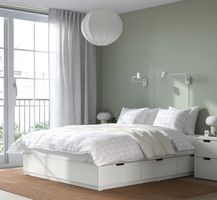 IKEA NORDLI Bett 140x200 mit 6 Schubladen – inkl. Matratze