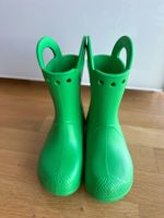 Green Rain Boots Crocs Size J1 (32-33), as New