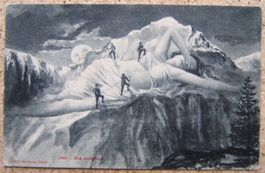 AK BERGGESICHTER : DIE JUNGFRAU 1907