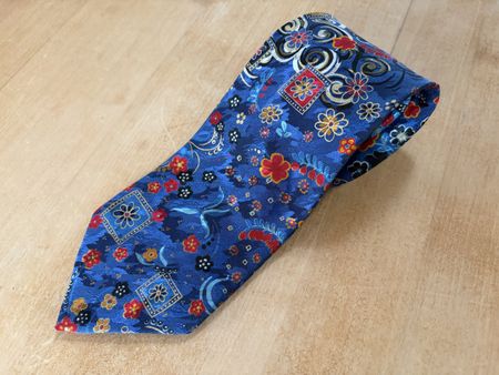 Brioni Seide Krawatte, Blumenmuster, Handgefertigt in Italy!