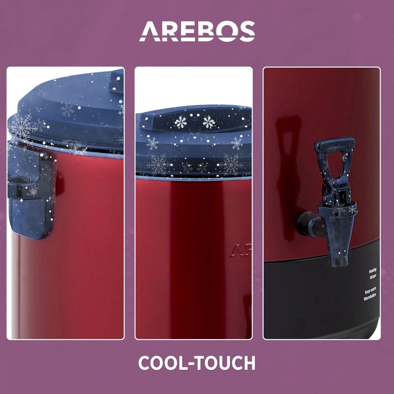 Elettrodomestici da cucina: AREBOS Einkochautomat 28 L Rot – Nuovo e nell'imballaggio originale da Bottighofen venduto da zaap 4
