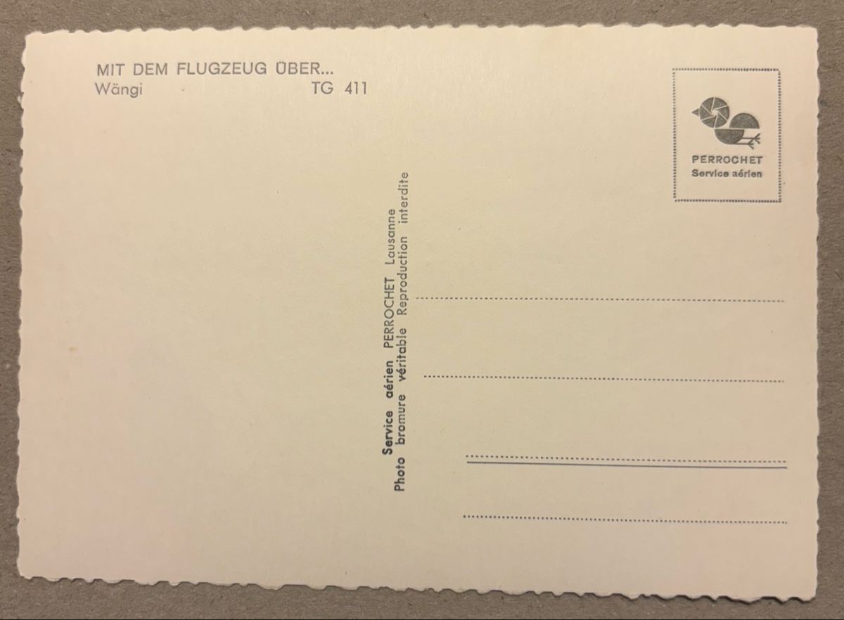 Cartoline postali: Flugaufnahme Wängi – Usato da Luzern venduto da Balbel 1