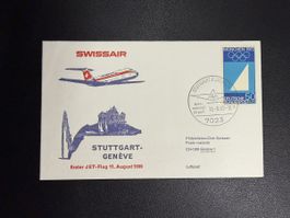 Swissair Erstflugbrief Stuttgart - Genf 1969