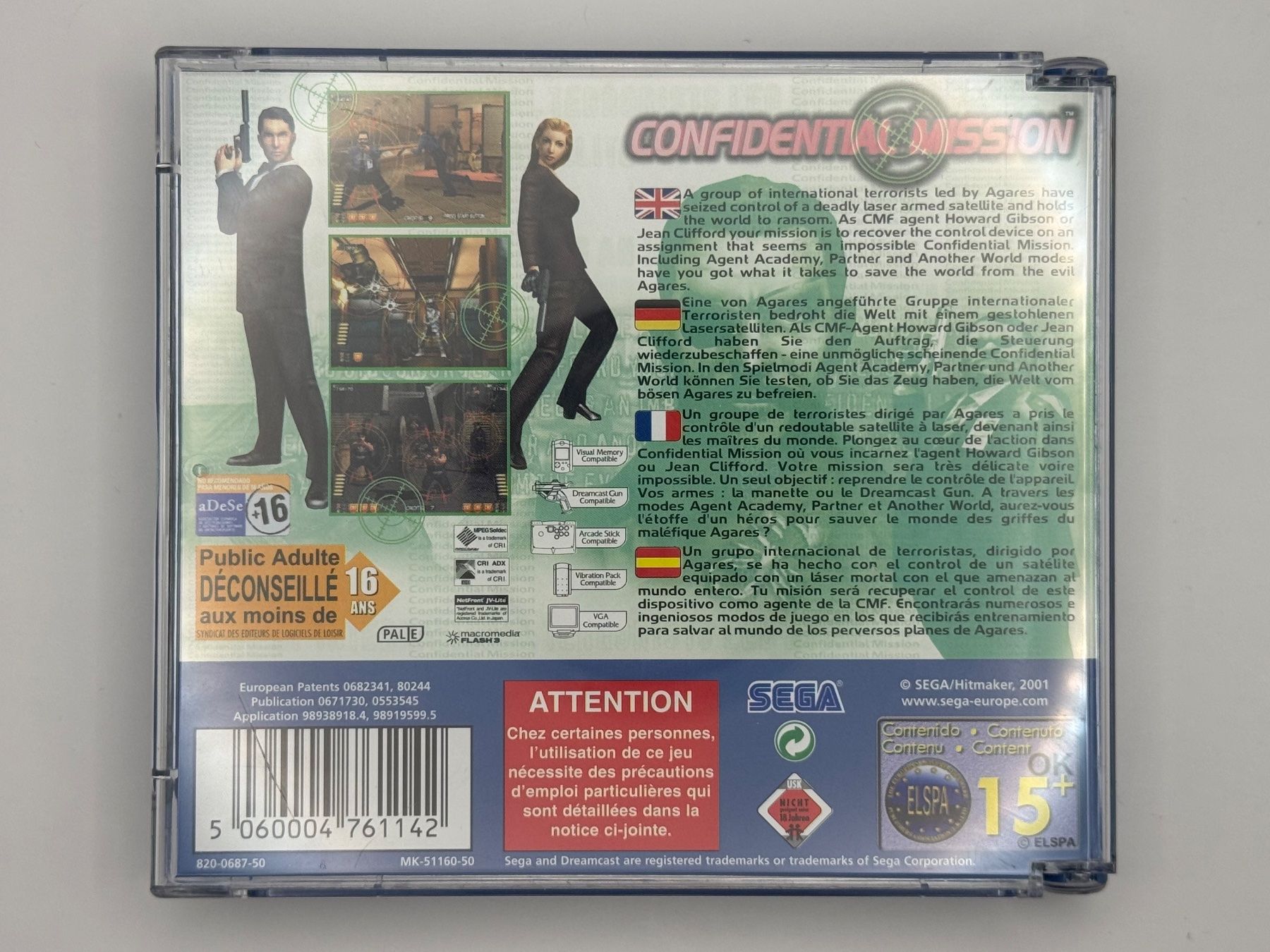 Sega Spiele: Dreamcast Confidential Mission – Gebraucht aus Bettlach von awi_7jcb 1