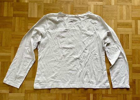 Langarmshirt weiss, Gr. XXL, Migros Essentials, NEU