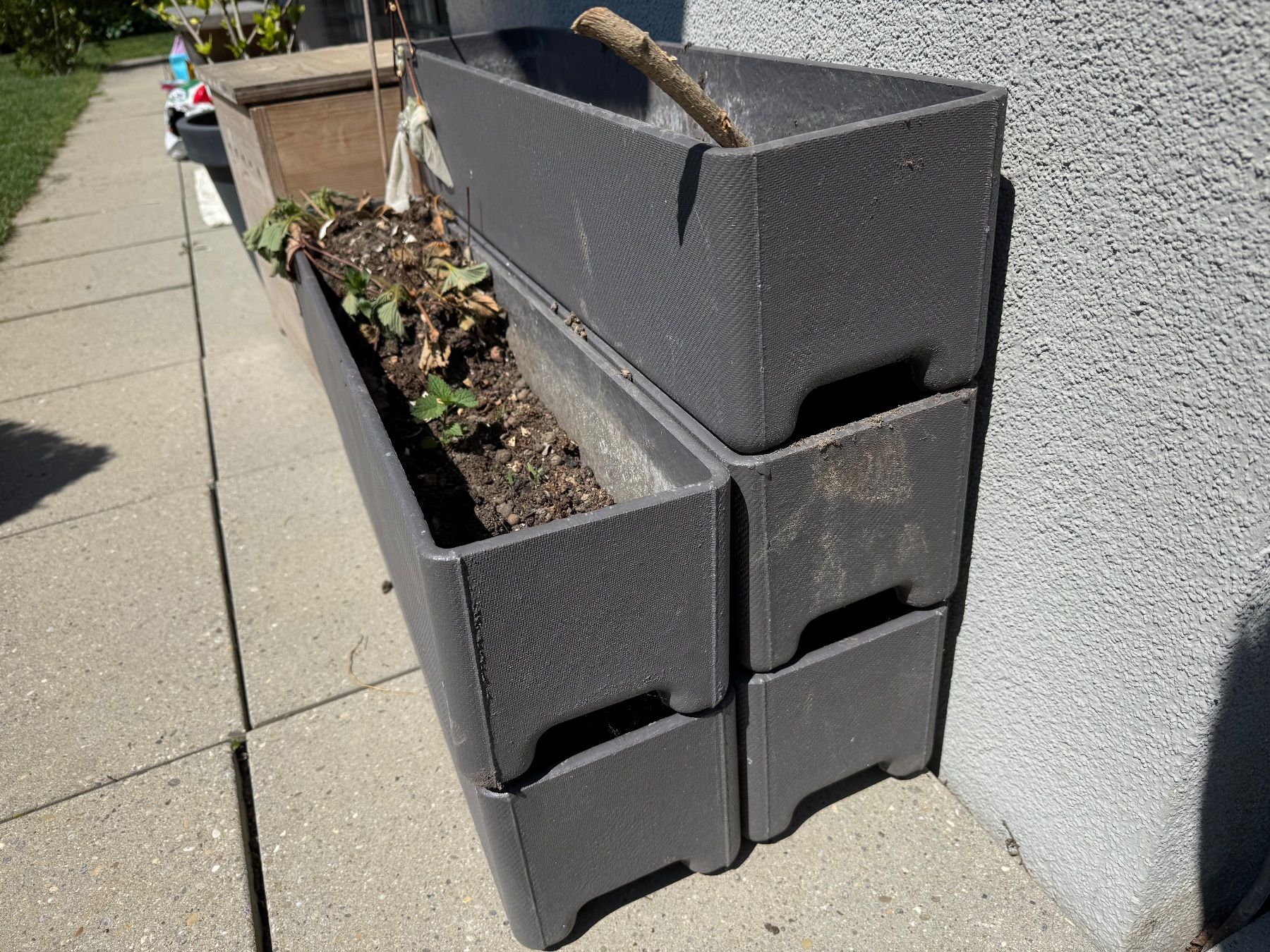 garten sichtschutz mit blumenkasten Flexi-Design Blumenkasten mit Sichtschutz fr Balkone  Potflex