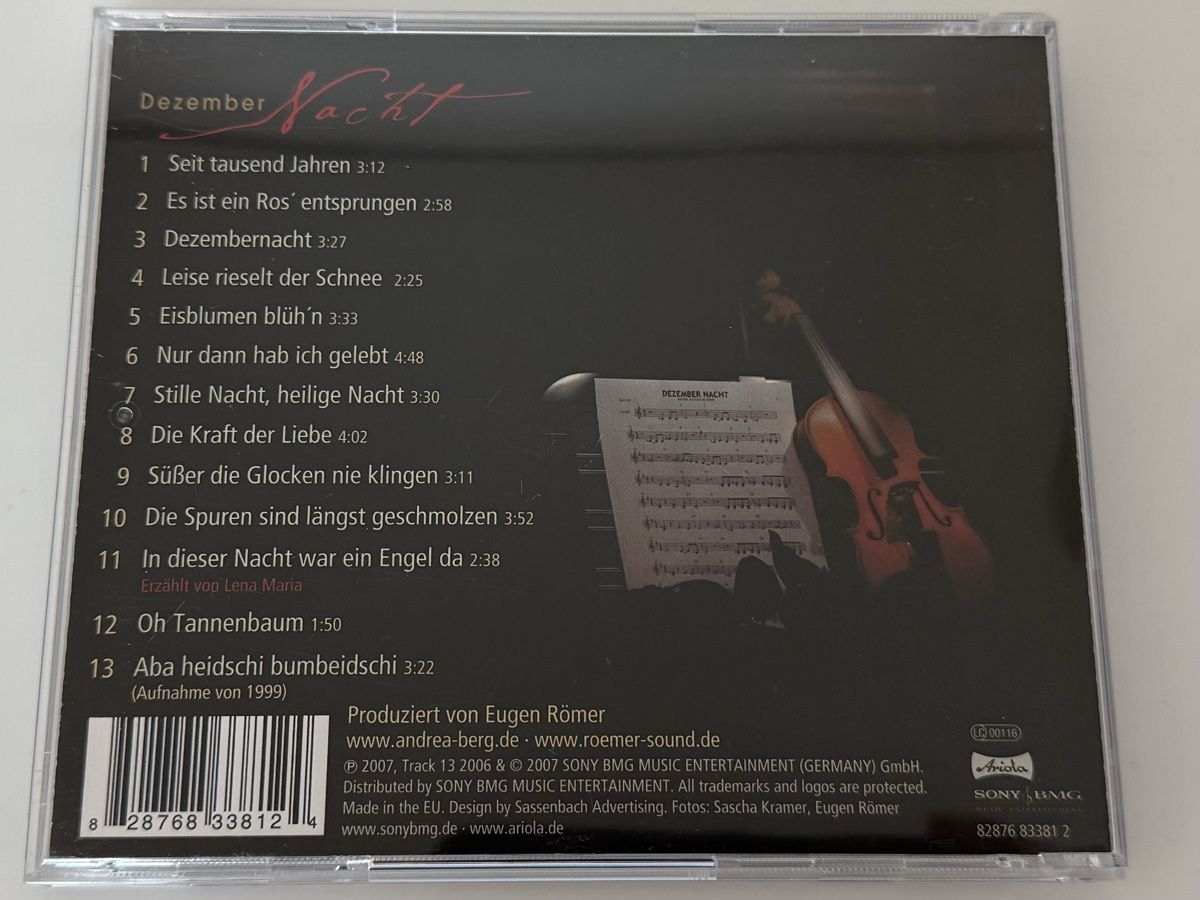 CD: Andrea Berg - Dezember Nacht CD – Usato da Oberried Brienz venduto da Chyara 1