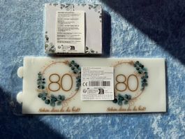 Laternen 80 igste Geburtstag & 40 Tischkarten Neu & OVP