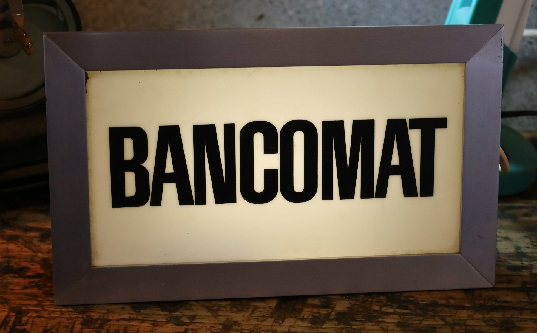 Lampade: Leuchtreklame, Leuchtkasten "Bancomat" – Usato da Birrwil venduto da brandschatz_birrwil 3