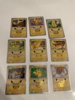 Lot de 9 cartes Pokémon Pikachu 30th EN