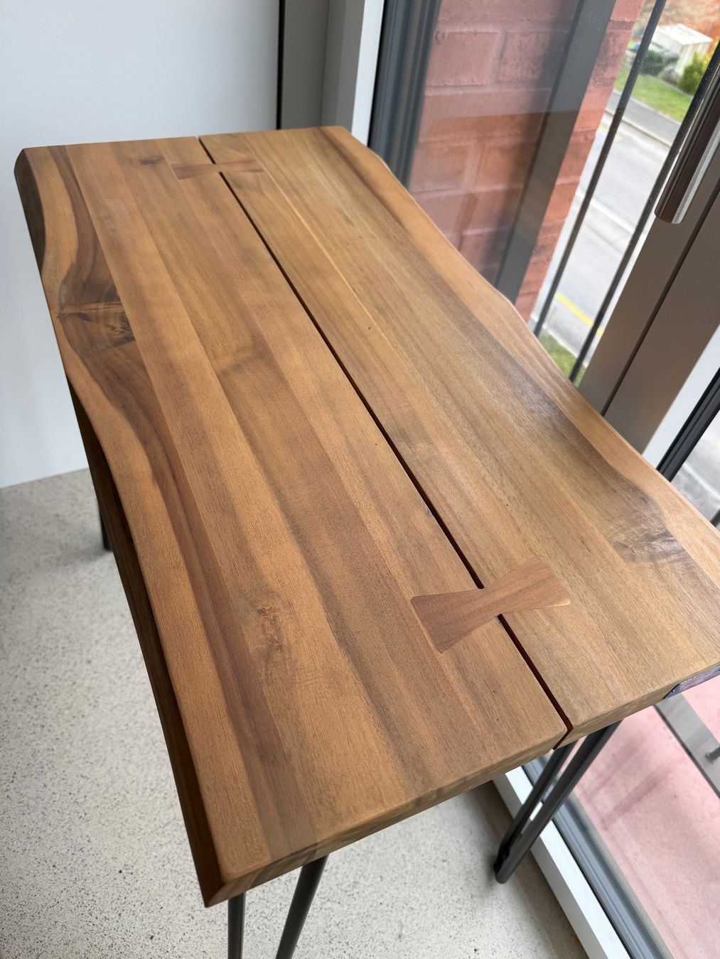 Tische: TCHIBO Garten Konsolentisch Beistelltisch Metall / Holz – Neu (gemäss Beschreibung) aus Rotkreuz von beltraum 8