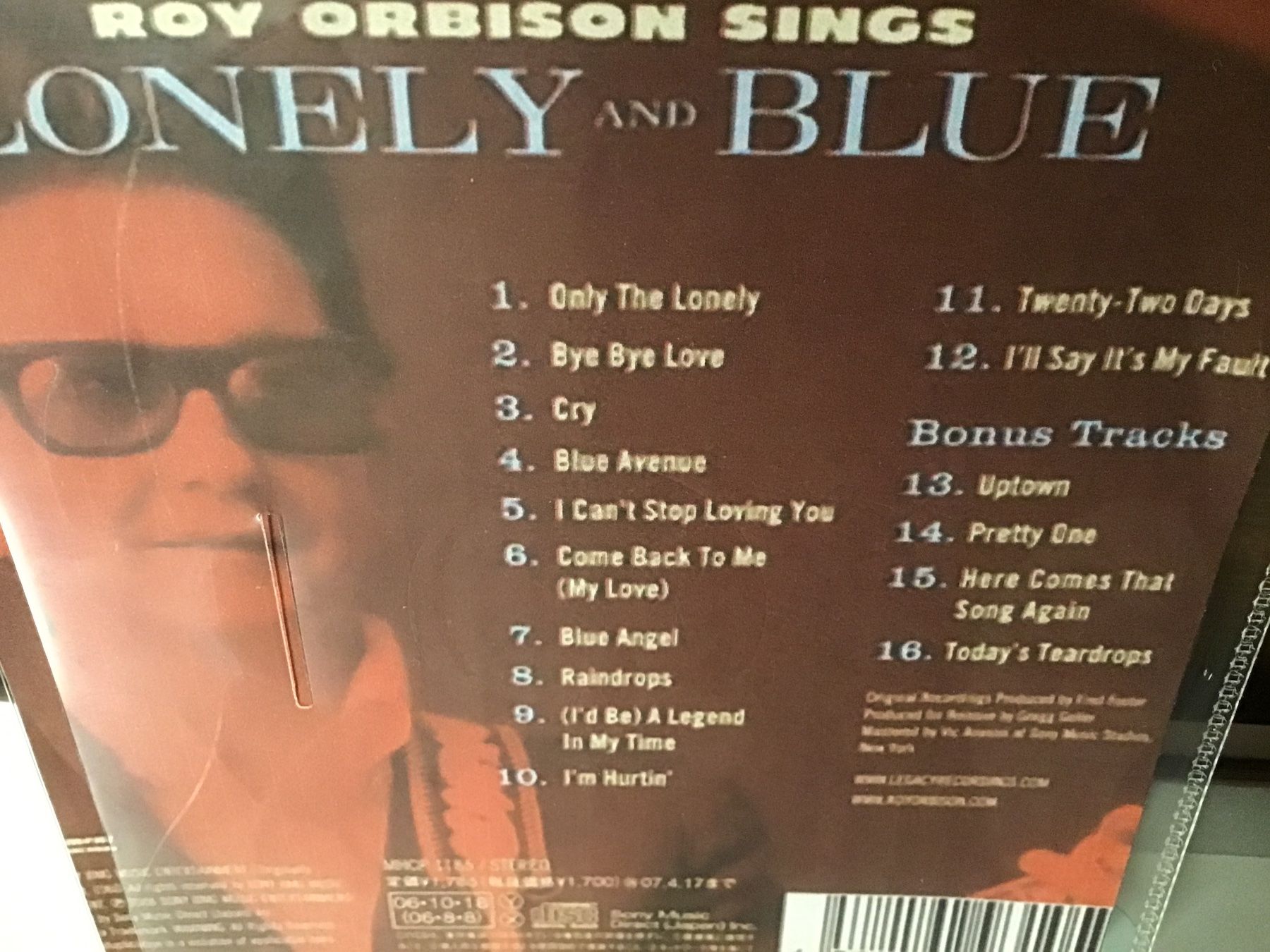CD: Roy Orbison – Lonely And Blue – Usato da Thierachern venduto da sweden08 1