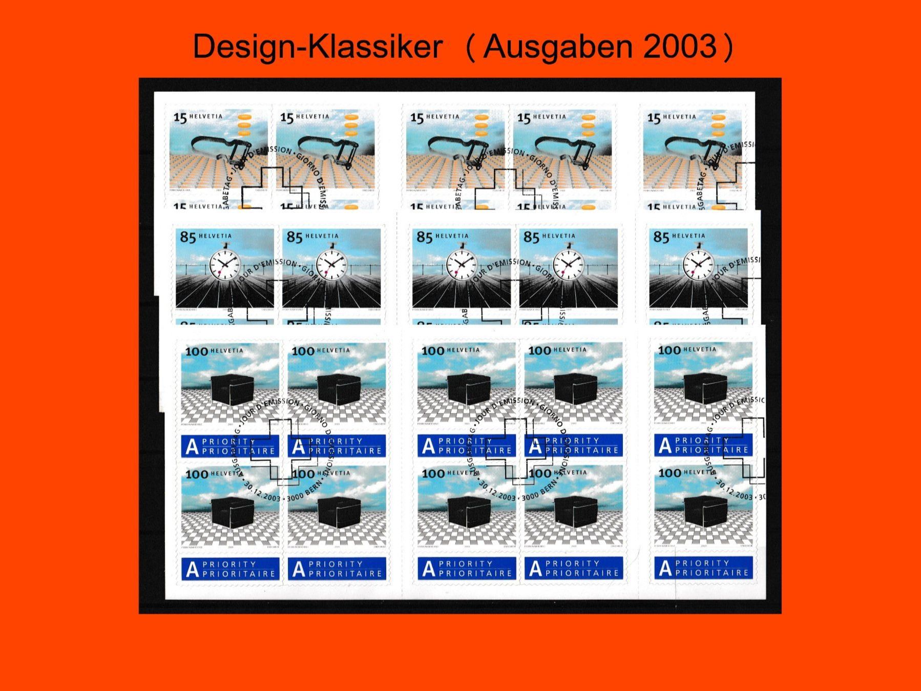 Tutti i francobolli: Design-Klassiker Schweiz "Markenhefte" (2003) – Nuovo (secondo la descrizione) da Dübendorf venduto da Jumbo1990