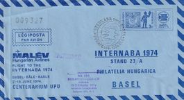 Sonderflug MALEV Budapest - Basel zur INTERNABA 1974