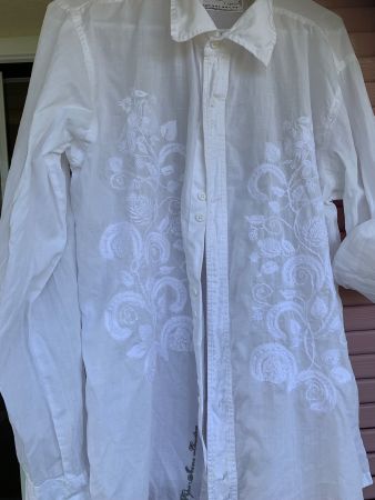 Superschönes, besticktes Hemd Pepe Jeans, 100% Ramie, Gr.XL