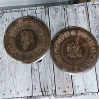 2 Teller Handarbeit aus Kairo, Basar Khan El Khalili 80er