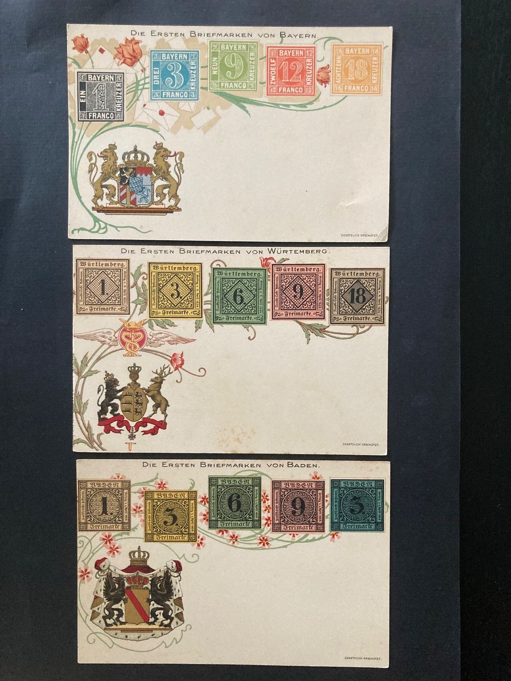 Cartoline postali: Alt-Deutschland, 3 Postkarten – Usato da Domat/Ems venduto da Lareina2015