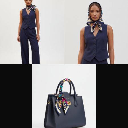 CELINE Paris Polka Dot Tuch 46x46