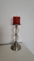 Kerzenstäner  Edelstahl & Kunststoff,  Höhe 24,5+7cm Kerze