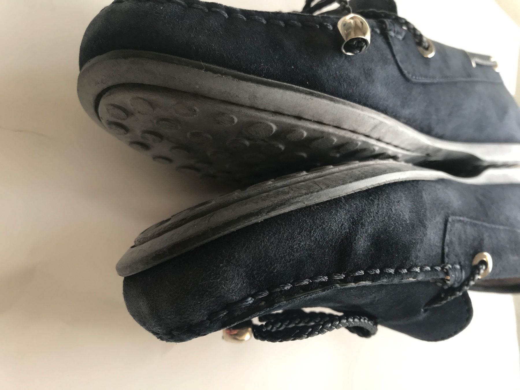 Damenschuhe: Marineblaue Wildleder Mokassins, Gr. 39 – Gebraucht aus Niederteufen von mix18 7