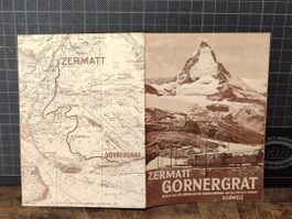 Wunderschöne Panorama  Karte Zermattt Gornergrat 1932