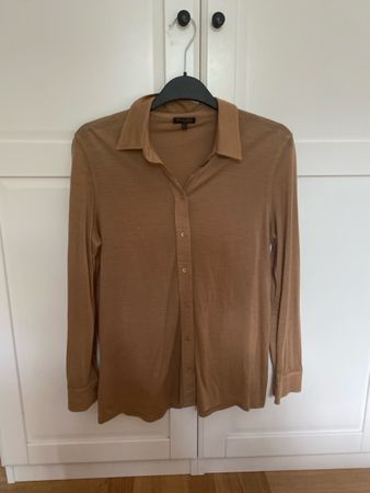 Massimo Dutti shirt beige long sleeve size S
