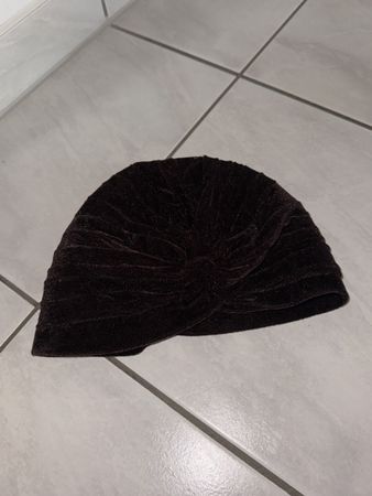 Schicker Samt Turban, Braun