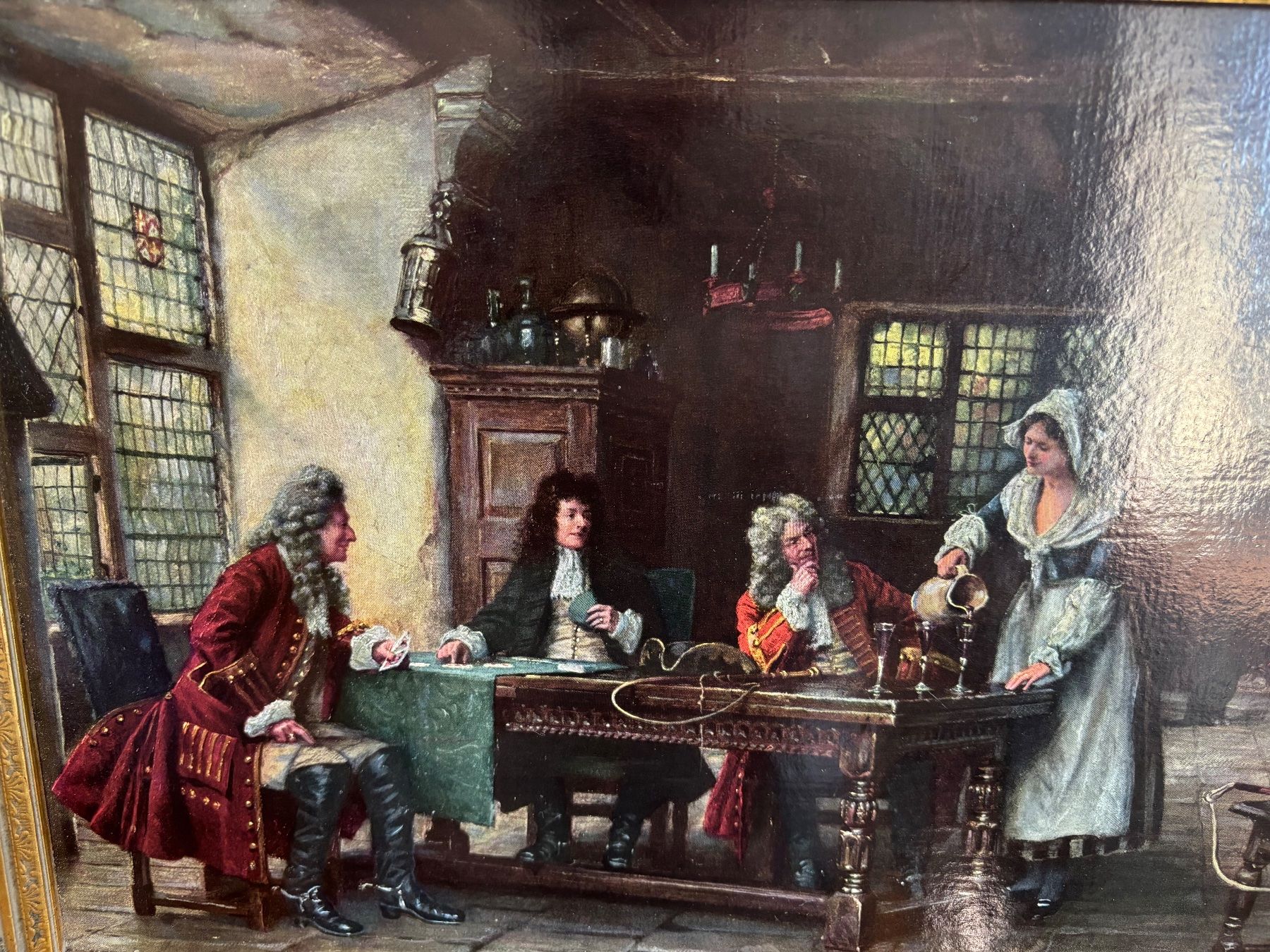 Dipinti: Tableau vintage "THE NEW FLAGSHIP" de Frank Moss Bennett – Usato da Peseux venduto da CharmeCommerce 8