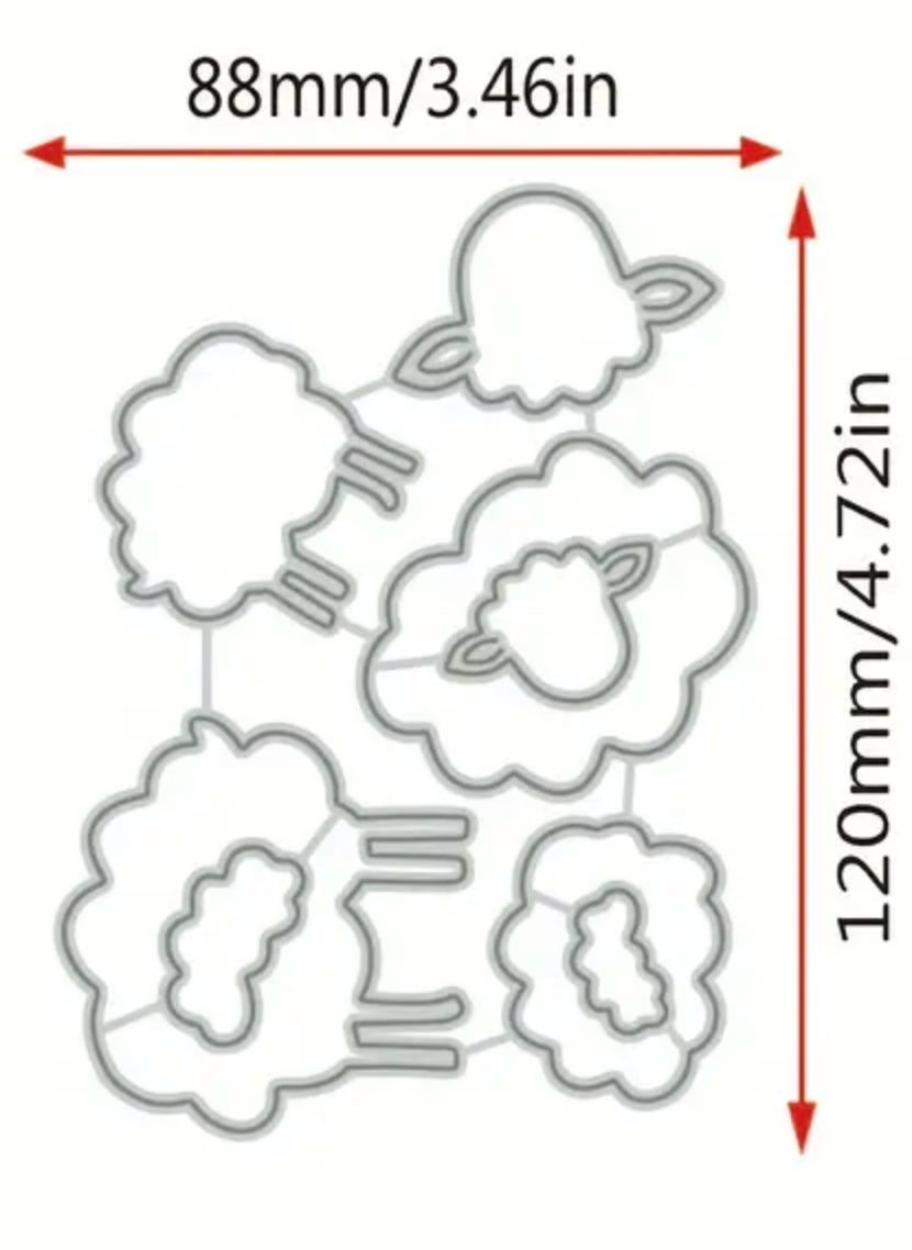 Sciablone: Schaf und Lamm - Stanzschablonen – Nuovo e nell'imballaggio originale da Frenkendorf venduto da jazzplatten 1