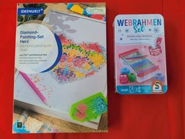Bastelsetpacket mit Webset und Painting Herz Set.