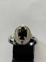 Damenring mit schwarzem Stein 925