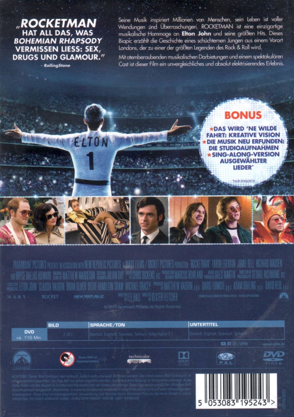 Tutti i DVDs: DVD: Rocketman (mit Taron Egerton, Jamie Bell) – Usato da Tägerig venduto da fil_f8k6 1
