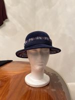 Eleganter Damenhut Gr. 57 Dunkelblau Winter Herbst