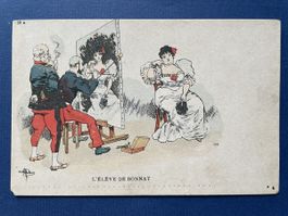 Alte Ansichtskarte "L'élève de Bonnat", Humor, C.Beriot